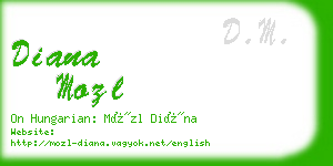 diana mozl business card